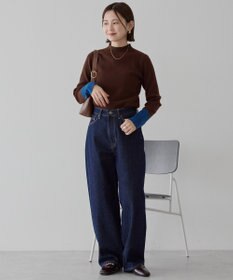 AMERICAN HOLIC バイパチ袖配色リブプルオーバー