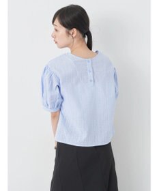 earth music&ecology 刺繍パフスリーブブラウス