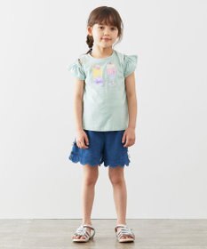 ANY KIDS オンオフショルダーパフェTシャツ