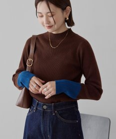 AMERICAN HOLIC バイパチ袖配色リブプルオーバー