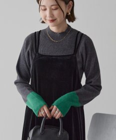 AMERICAN HOLIC バイパチ袖配色リブプルオーバー