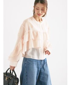 Te chichi シアーフリルティアードブラウス