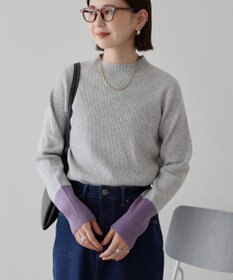 AMERICAN HOLIC バイパチ袖配色リブプルオーバー