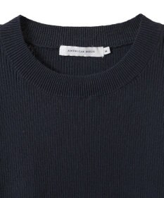 AMERICAN HOLIC 袖口バイカラー半袖ニットプルオーバー