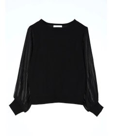 Green Parks プリーツ袖ニットプルオーバー