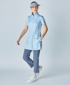 FILA GOLF／marie claire 【Marie claire sports】ロゴ柄ハーフジップチュニック