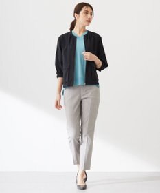 J.PRESS LADIES L 【洗える】COTTON LINEN Vネック ニット