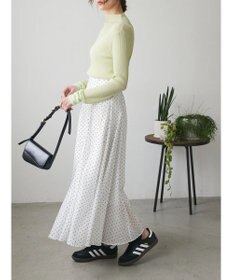 Green Parks AnriettMusee ドットフレアーロングスカート