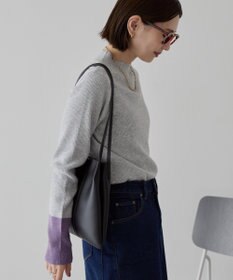 AMERICAN HOLIC バイパチ袖配色リブプルオーバー