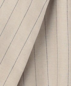 BEIGE， ERYTH / リネンストライプダブルジャケット