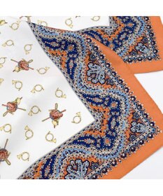 Marca 【伝統横濱スカーフ】ホルン  小判 シルクツイル スカーフ