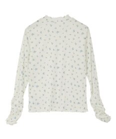 earth music&ecology ハイネックフラワーメロープルオーバー