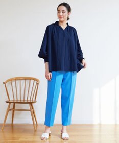 UNFILO イージーケア ギャザーブラウス