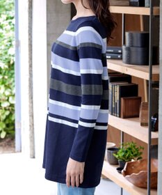 Tiaclasse L 【洗える】マルチボーダーニットチュニック