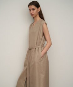 ATON WOOL SILK TWILL | ジレドレス