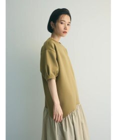 Green Parks ａ．異素材切り替えバルーンワンピース