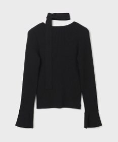 GRACE CONTINENTAL ボウタイリブニットトップ