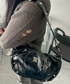 WEGO メタルパーツハーフムーンバッグ