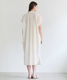 BEIGE， 【イージーケア】BATEAU / ギャザー ストレートドレス