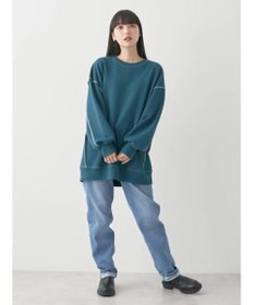 earth music&ecology 配色ルーズスウェット