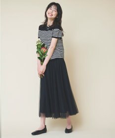 ANY 【ウエストゴム】チュールフレアースカート