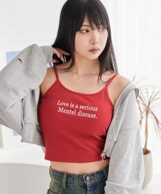 WEGO 【カップ付きインナー】グラフィックプリントカップインキャミ