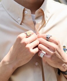 WEGO 【ユニセックス着用ITEM/MLサイズ展開】オックスフォードワンポイントシャツ（SS）