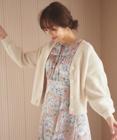 Feroux 【洗える】サイドケーブルバルキー カーディガン