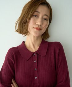 YECCA VECCA 襟付きニットワンピース