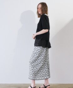 YECCA VECCA 2way襟付きフリルレイヤードニット