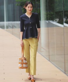 ANY SIS シアーフリルペプラム ニット