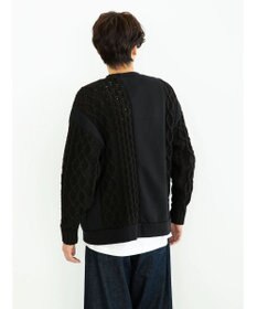 CRAFT STANDARD BOUTIQUE ケーブルニット切り替え裏起毛スウェット