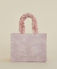 Maison de FLEUR レースフリルハンドルスクエアトートSバッグ