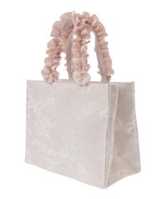 Maison de FLEUR レースフリルハンドルスクエアトートSバッグ
