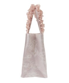 Maison de FLEUR レースフリルハンドルスクエアトートSバッグ