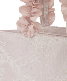 Maison de FLEUR レースフリルハンドルスクエアトートSバッグ