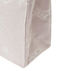 Maison de FLEUR レースフリルハンドルスクエアトートSバッグ