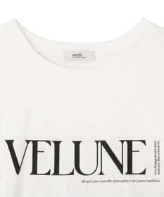 earth music&ecology 裾レースロゴプリントTシャツ