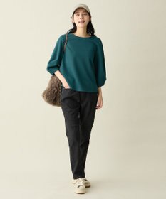 ANY コンフォータブル袖タックブラウス