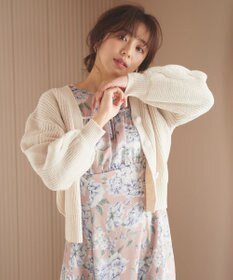 Feroux 【洗える】サイドケーブルバルキー カーディガン