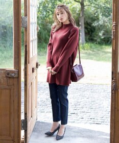 Tiaclasse L 【洗える】1枚でもレイヤード効果のあるサイドボタンチュニック