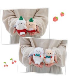 Mother garden らっこいぬ  マスコットキーホルダー 《ジューシーいちご》