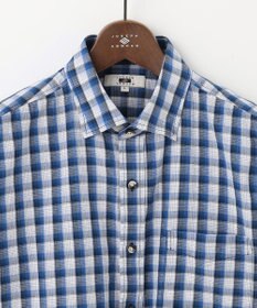 JOSEPH ABBOUD 【サスティナブル】リヨセルリネンチェック 半袖シャツ