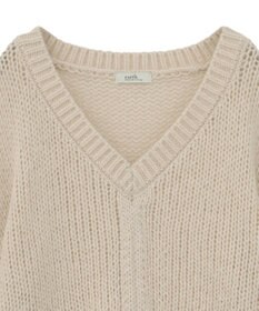 earth music&ecology フロントシャーリングニットプルオーバー