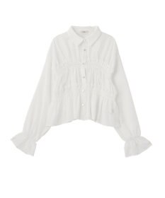 earth music&ecology シャーリングストライプシャツ