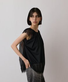 GRACE CONTINENTAL チュールタックノースリーブ