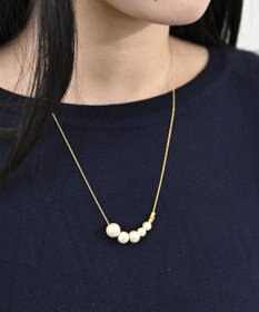 Pisceans グラデコットンパール&ビーズネックレス