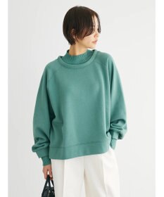 Green Parks 裏起毛ニットリブドッキングプルオーバー