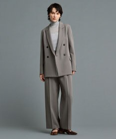 uncrave 【防しわ・UVカット・洗濯機洗い可】バルキーツイル ワイドパンツ(サスペンダー付き)（uncrave STANDARD）