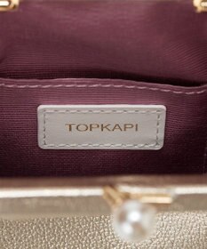 TOPKAPI 【TOPKAPI】シュリンクレザー パール チェーン ショルダー バッグ / スマホショルダー